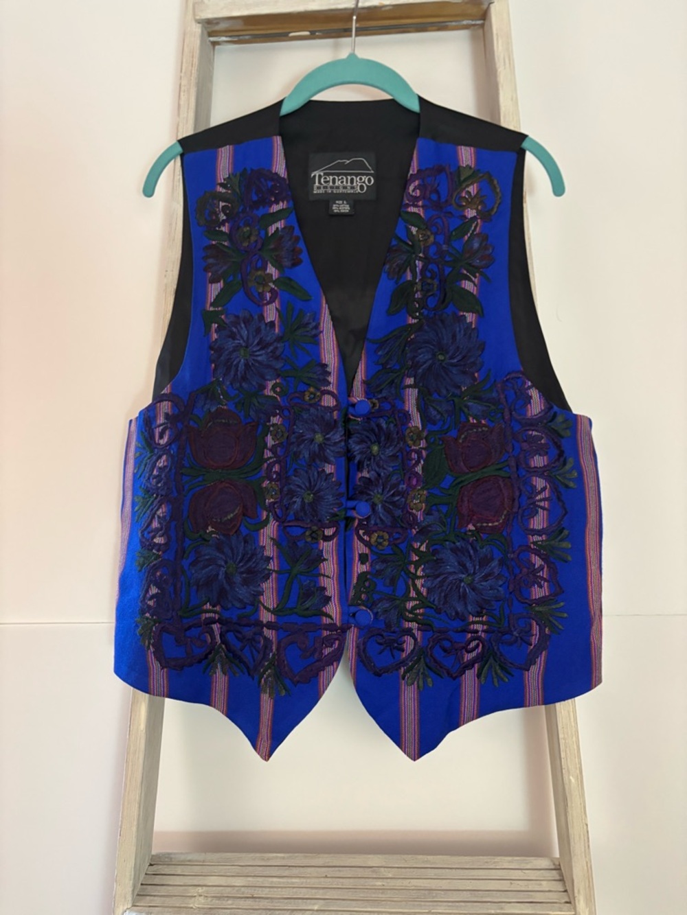 Tenango womens large Hand-Embroidered Vest, global village, Boho Festival, 90’s - Picture 1 of 12